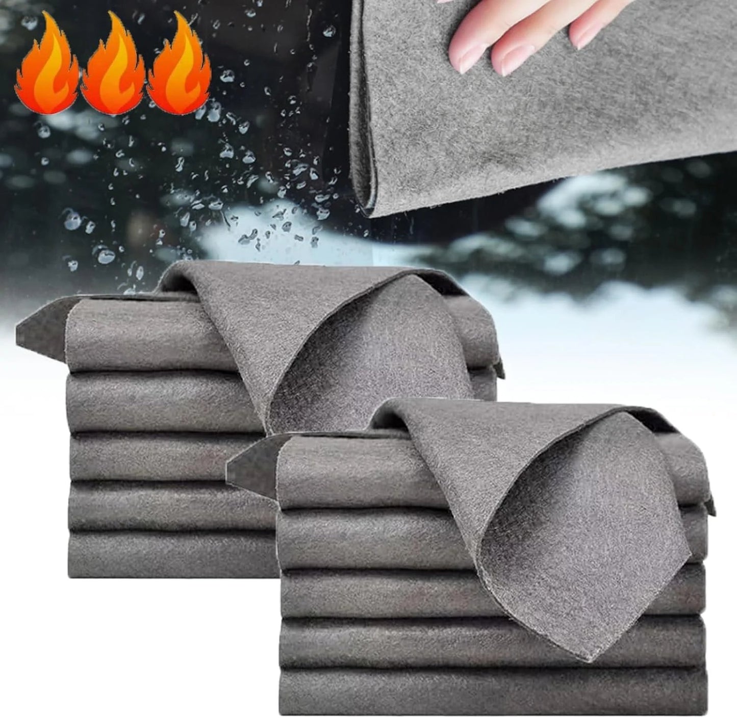 ✨Streak-Free mikrokuituliina - erittäin imukykyinen 11.8" × 11.8" Lint-Free Cleaner - puhdistusaine