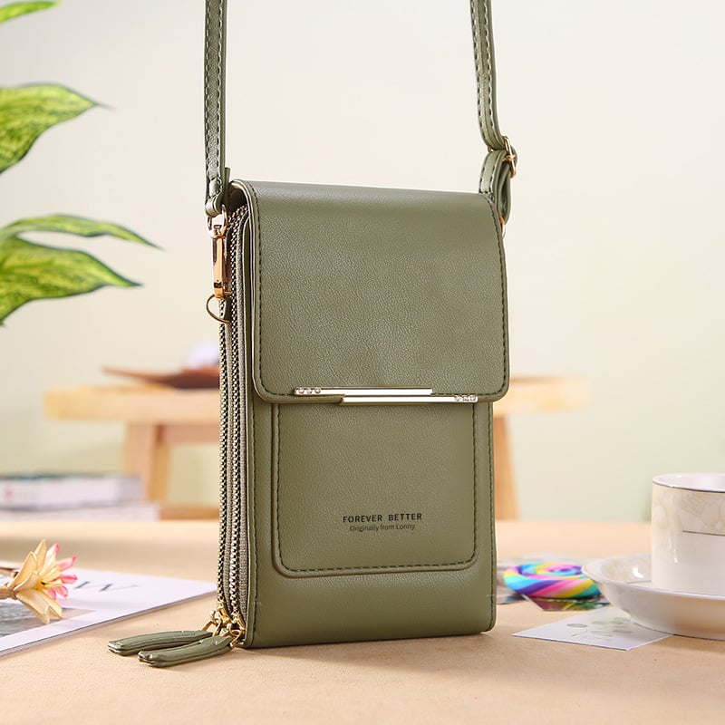 👜📱 Sac pour téléphone à écran tactile, simple et élégant, conçu pour être porté à l'épaule.