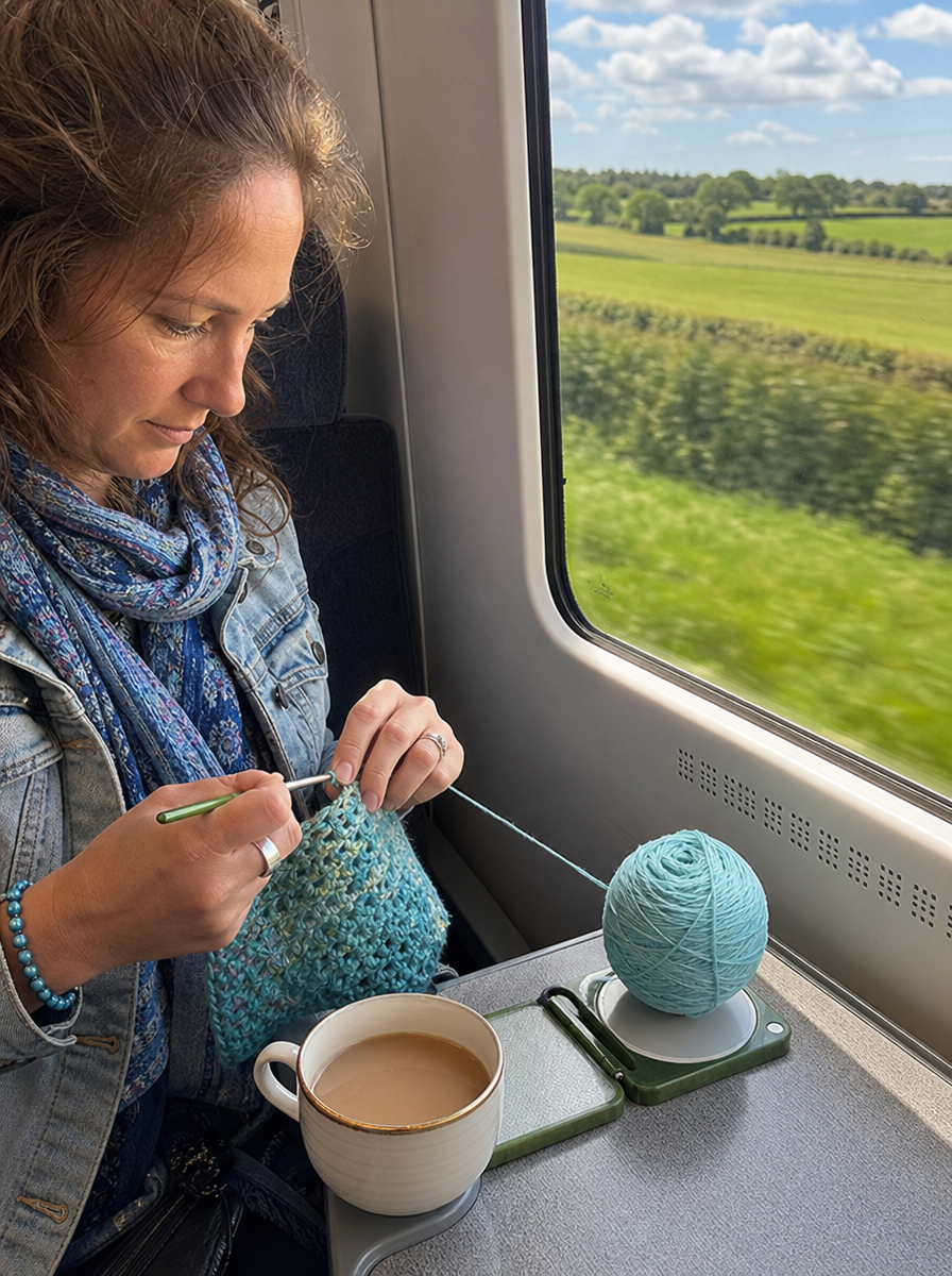 🧶 Porte-pelote portable pour le crochet et le tricot