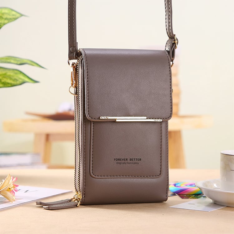 👜📱 Sac pour téléphone à écran tactile, simple et élégant, conçu pour être porté à l'épaule.