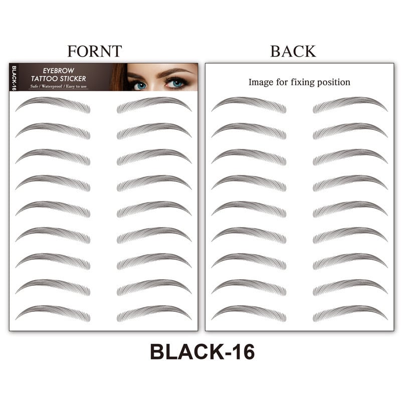 4D Hair Like Eyebrows Makeup Waterproof Eyebrow Tattoo Sticker Long Lasting Natural Fake Eyebrow Stickers Cosmetics 9 pairs 1PC