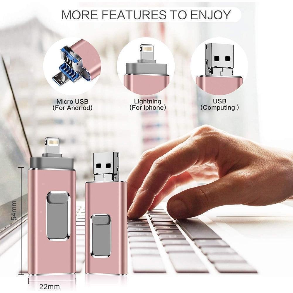 Clé USB 4 en 1 - transfert d'images rapide comme l'éclair