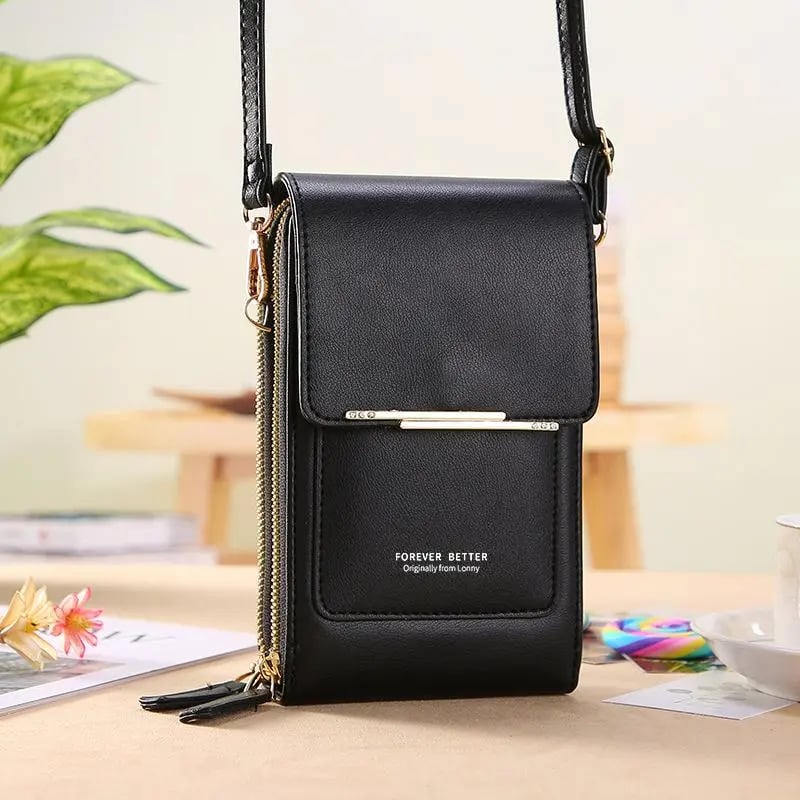 👜📱 Sac pour téléphone à écran tactile, simple et élégant, conçu pour être porté à l'épaule.