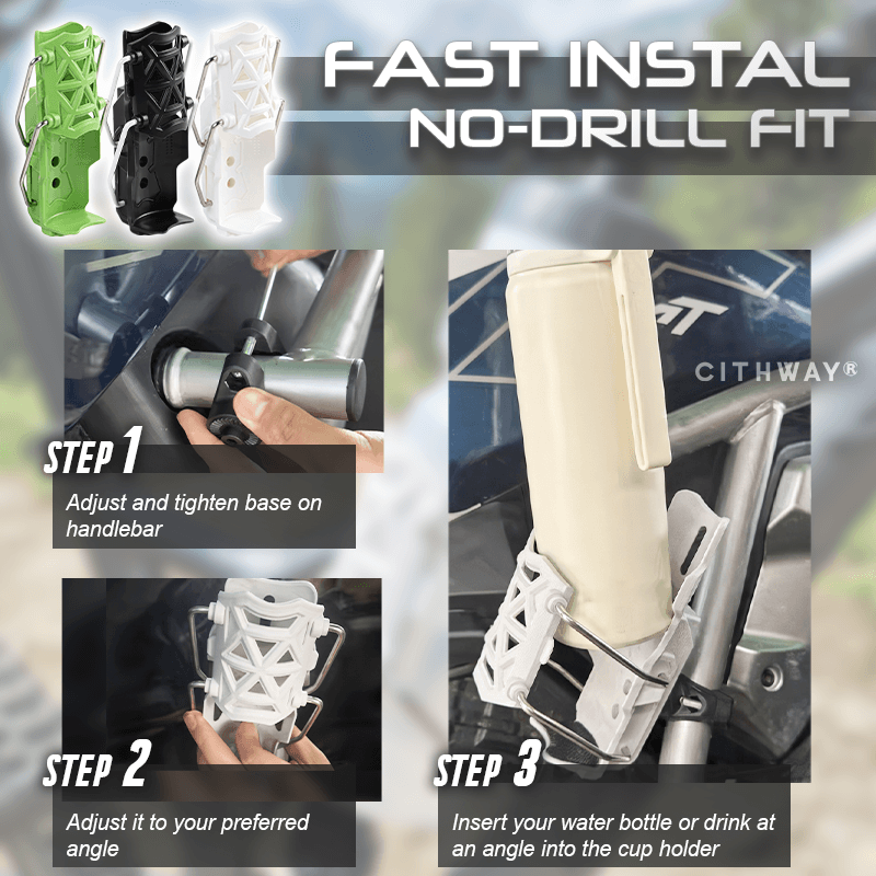 Porte-gobelet universel pour vélo, rotatif à 360° et sans perçage