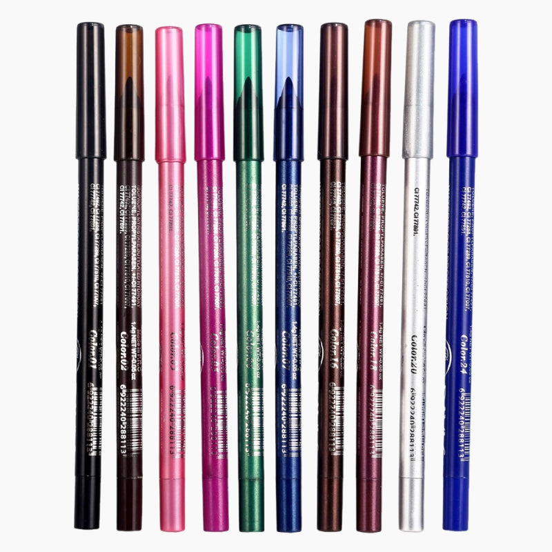 💕10 värillistä geelikynää eyelineriin