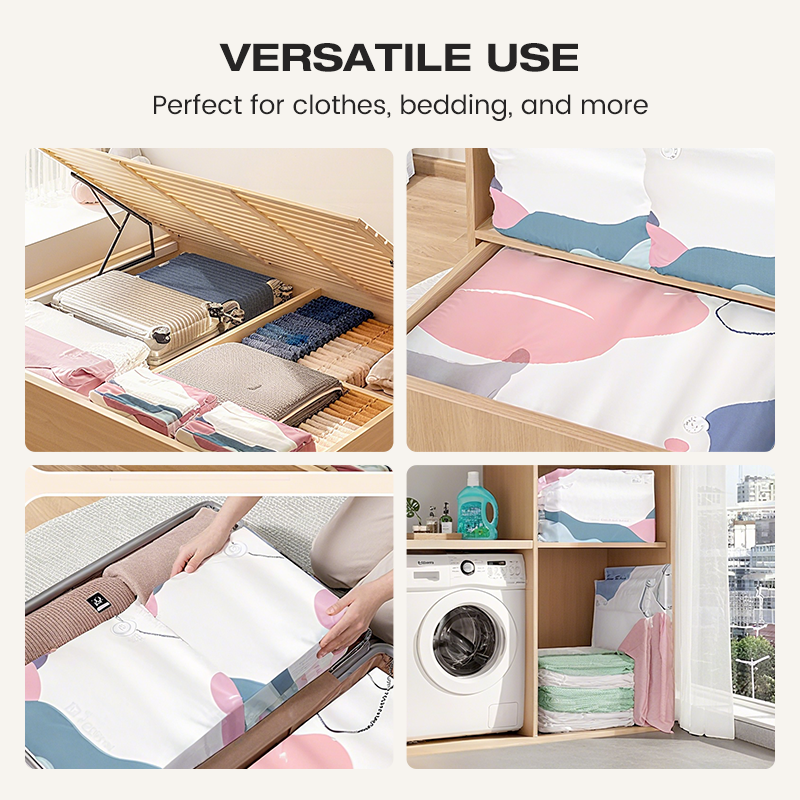 Grands sacs de rangement sous vide pour la compression – sans pompe