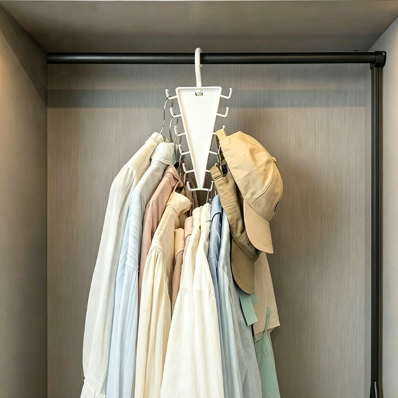 ⏳LIMITED-TIME OFFER! 🏠 Buy 1, Get 1 Free – Triangular Closet Organizer for Clothes, Accessories & More 💖